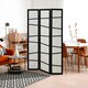 image 2 of HOMCOM Folding Room Divider 3 Panel Privacy Screen Protector with Wooden Frame White | Black | 120L x 1.8D x 170Hcm