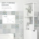 image 5 of HOMCOM Tall Bathroom Storage Cabinet with Shelf and Drawers, White, Grey