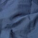 image 3 of Homescapes Navy Blue Linen Flat Sheet, King Blue | King