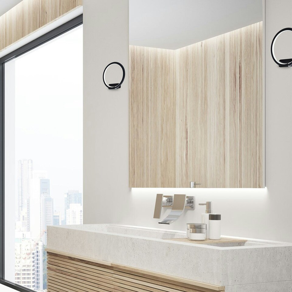 image 1 of Milagro Wall Lamp Orion Black 10W Led