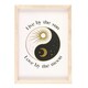 image 1 of Something Different Yin Yang Framed Print - White/Black/Yellow - One Size One Size