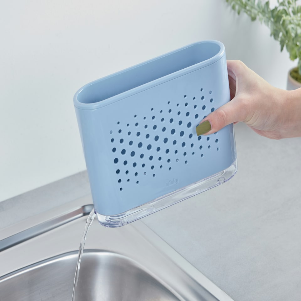 image 1 of Slimline Sink Tidy Slate Blue