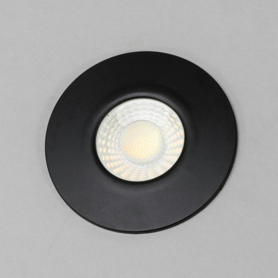 image 1 of BHS Nate LED Fixed Fire Rated IP65 Recessed Spotlight | Black | Satin Black | 1