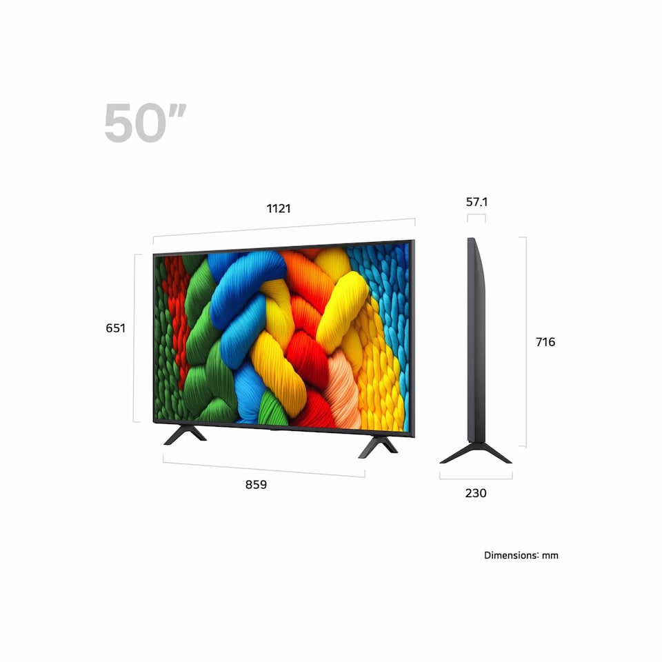 image 1 of LG 50NANO80A6B 50inch NanoCell AI 4K Ultra HD LED SMART TV WiFi