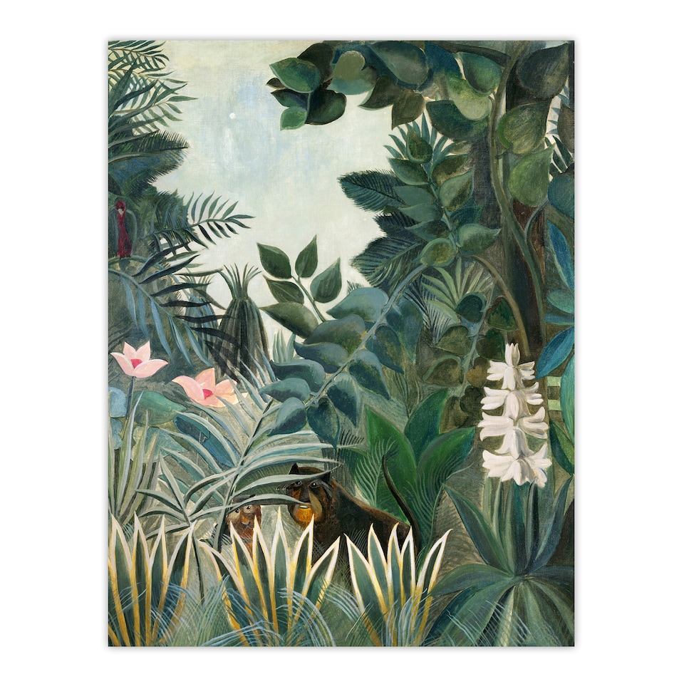 image 1 of The Dream Equatorial Jungle Rousseau Vintage Huge Wall Art Poster Print 24X32"