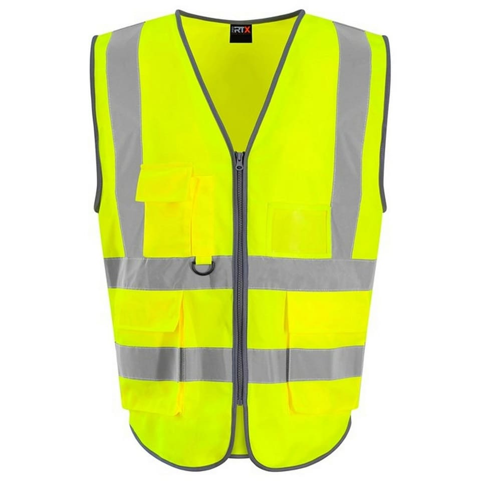 Pro RTX High Visibility Unisex Adults Executive Waistcoat - Hi Vis Yellow - XXL