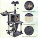 image 5 of Yaheetech 136.5 cm Tall Multilevel Cat Tree Condo Dark Grey