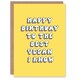 image 1 of Best Vegan Know Bright Retro Fun Woman Her Birthday Card