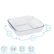 image 6 of Argon Tableware Square Glass Oven Dish - 24cm x 21cm | Clear | Clear | 24cm x 21cm