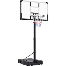 Yaheetech Portable Basketball Hoop System 228 - 303 cm Hoop Height Adjustment Black