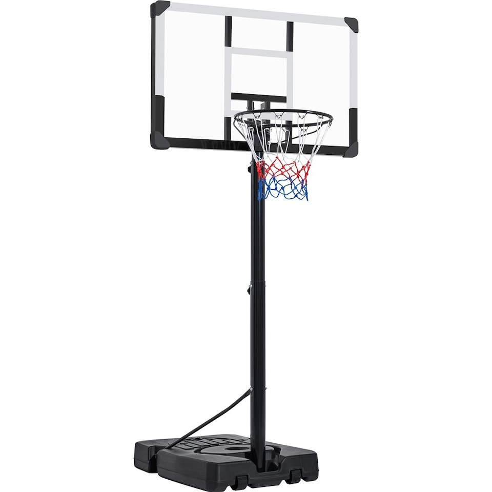 image 1 of Yaheetech Portable Basketball Hoop System 228 - 303 cm Hoop Height Adjustment Black