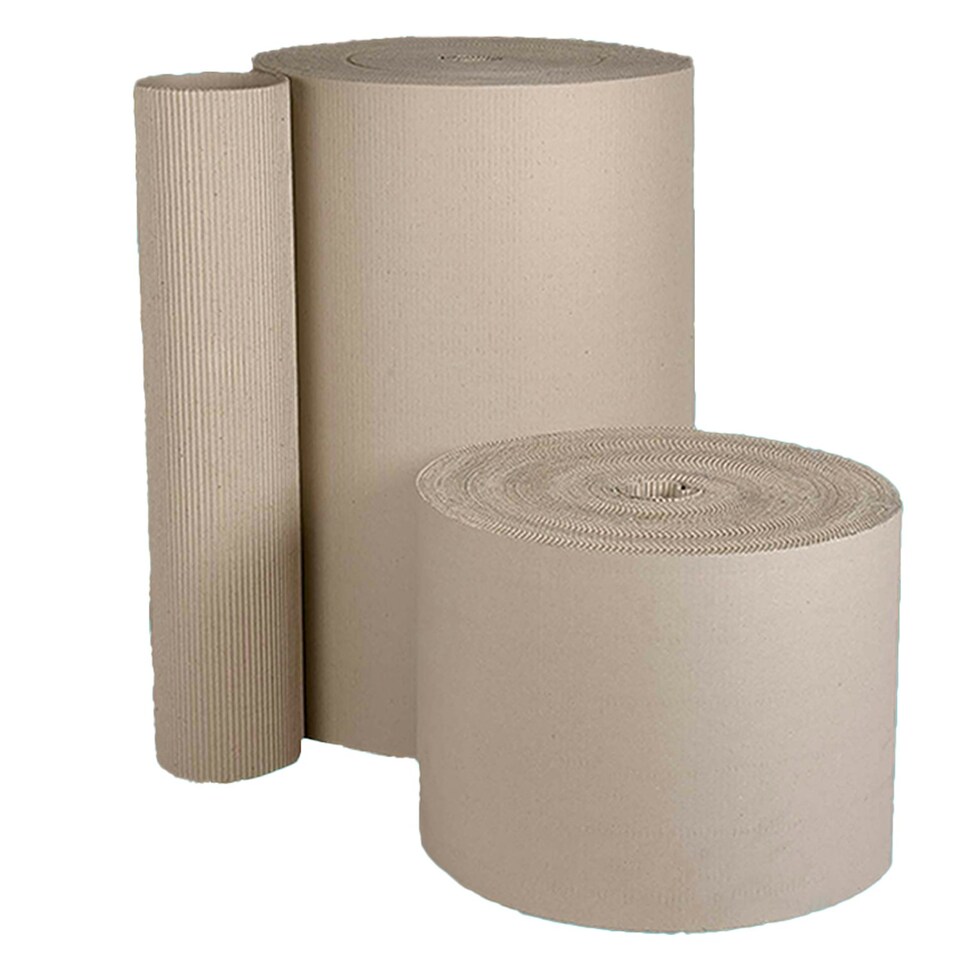image 1 of 600mm x 75m Corrugated Cardboard Roll Cushioning Wrap For House Moving, Gift Wrapping & Shipping
