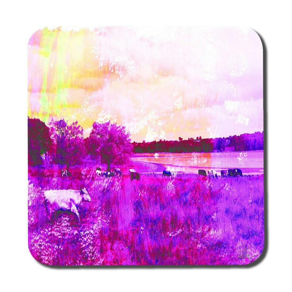 image 1 of Vintage pinky Cow (Coaster)