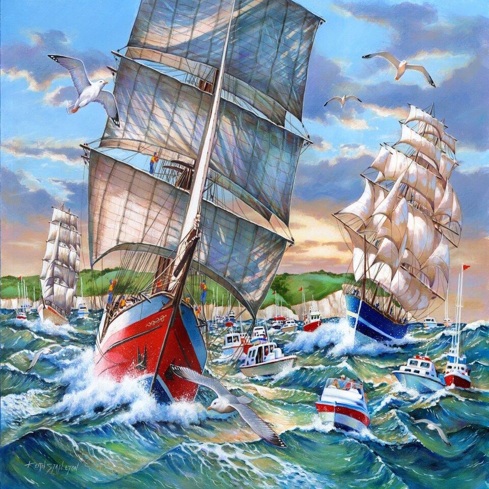 image 1 of Tall Ships 1000 Piece Jigsaw Puzzle