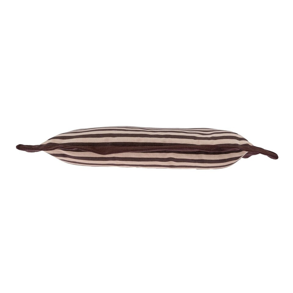 image 1 of Homescapes Chocolate and Beige Striped Seat Pad Brown