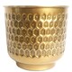 image 1 of 20cm Gold Honeycomb Metal Planter by Leaf