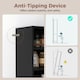 image 4 of COSTWAY Storage Cabinet w/Adjustable Shelf Black Black