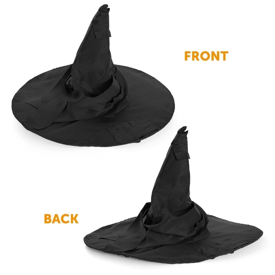 image 1 of Black Tatty Wizard Hat – Fancy Dress Accessory Black | One Size
