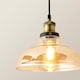 image 5 of ValueLights Industrial Black And Gold Amber Glass Pendant Ceiling Light | Orange