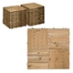 image 1 of Outsunny 27 Pcs Wooden Decking Tiles, 30x30cm Decking Boards, Brown