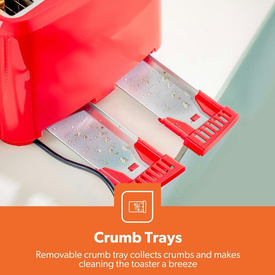 image 1 of GEEPAS 4 Slice Toaster 1400W, Red