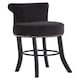 image 2 of Interiors by Premier Black Velvet Bar Chair, Comfortable Seating Breakfast Bar Chair, Footrest Living Bar Chair Kitchen