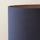 image 5 of ValueLights Marissa Navy Blue Fabric Shade with Brushed Gold Stacked Ball Floor Lamp | Blue