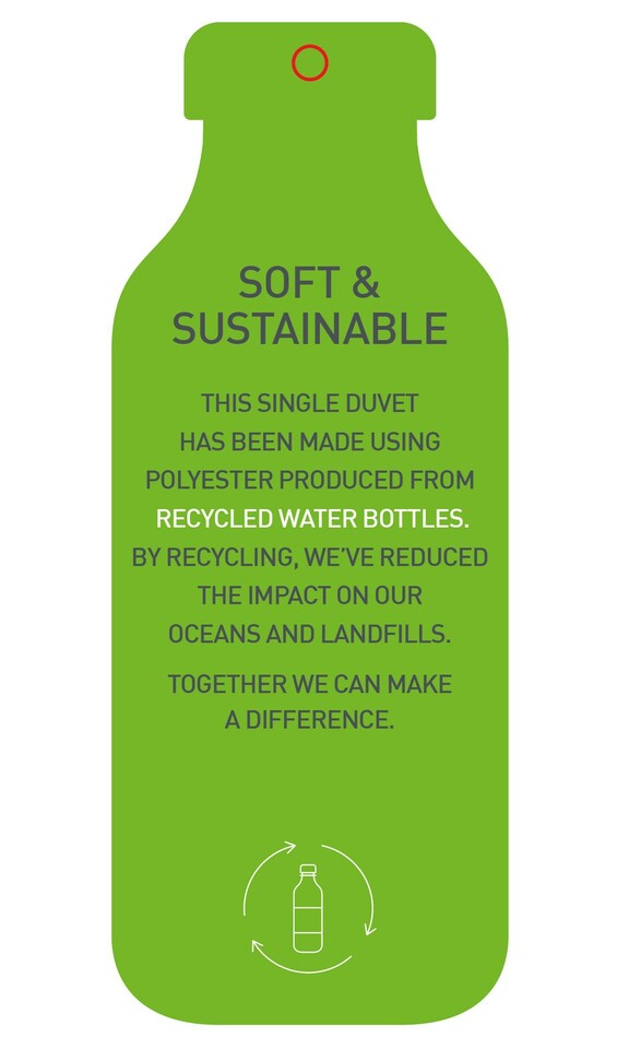image 1 of Recycled Microfibre Polyester Fill 4.5 Tog Duvet Double | White