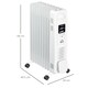 image 7 of HOMCOM Oil Filled Radiator Electric Heater 3 Heat Settings Remote