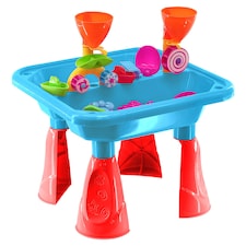 The Magic Toy Shop Sand and Water Table 23 Piece Outdoor Play Equipment Blue