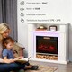 image 7 of HOMCOM Electric Fireplace with RGB LED Lights, Realistic Flame Effect & 3 Brightness Levels, 1800W Inset Electric Fire and Mantel Reach up to 30 m² Space with 2 Remote & Timer for Living Room, White