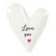 image 1 of Something Different Love You Heart Trinket Dish - White/Black - One Size