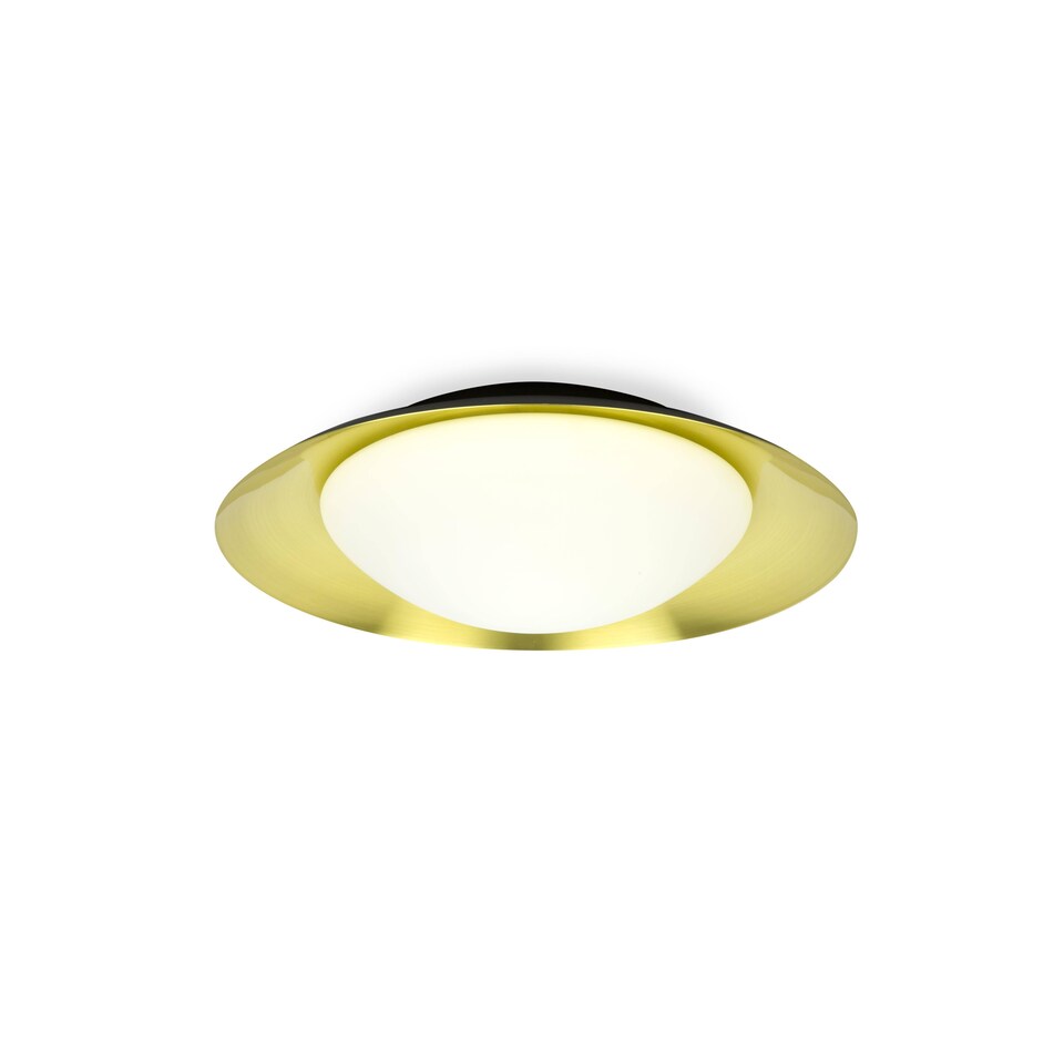 image 1 of Side LED Indoor Medium Flush Wall Light Black, Gold