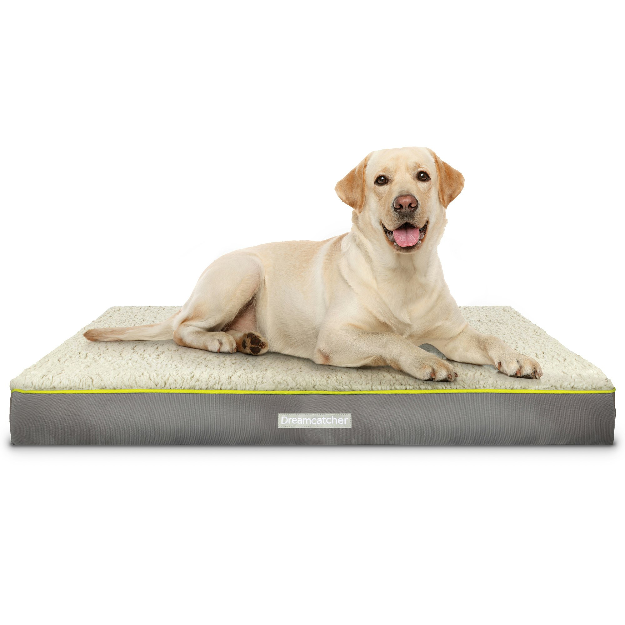 Dreamcatcher Grey XL Dog Bed Orthopaedic Extra Large Flat Crate Mattress 104x74x9cm | Grey | Grey | 1