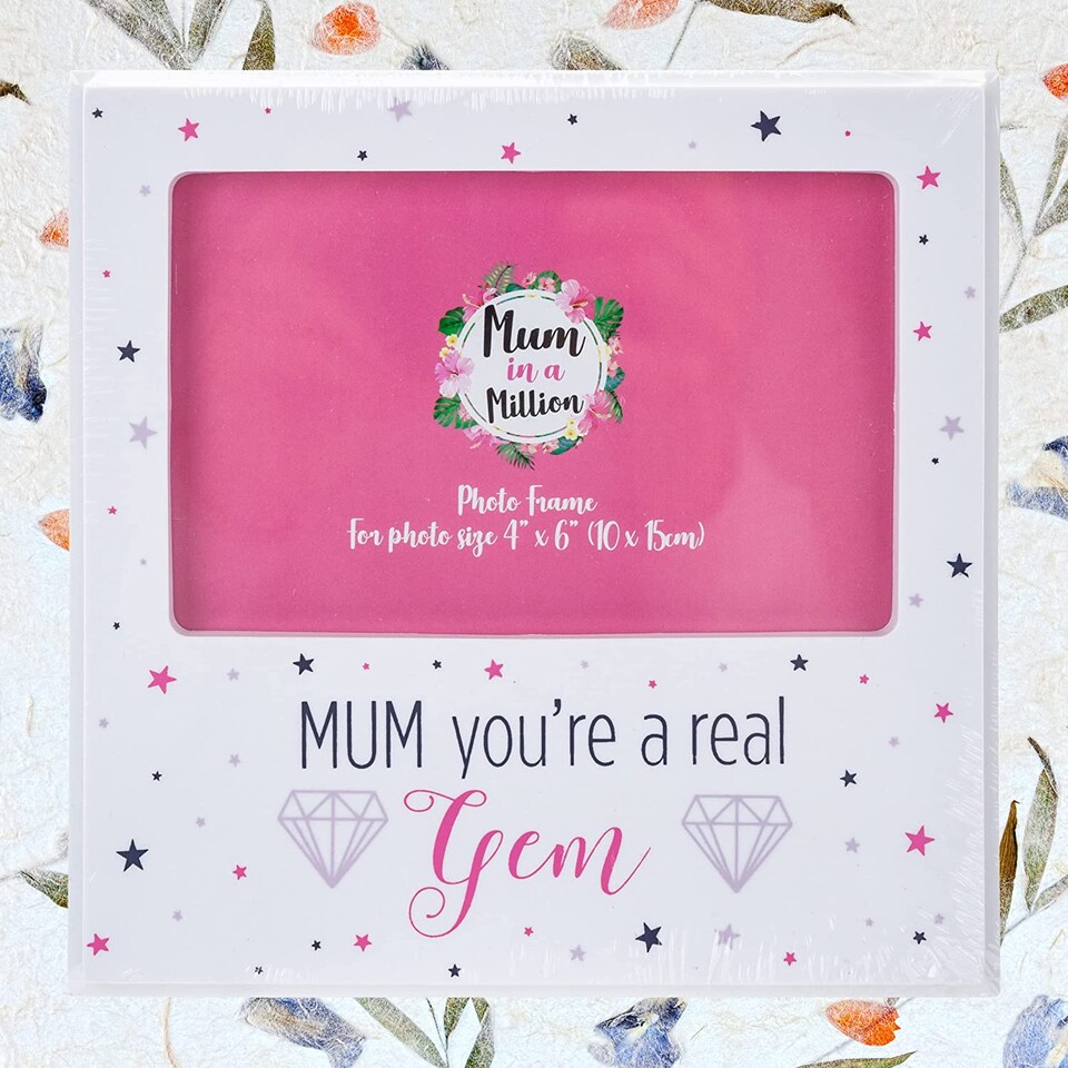 image 1 of VFM e-Store Mum Photo Frame 4 x 6 - "Mum You're a Real Gem"