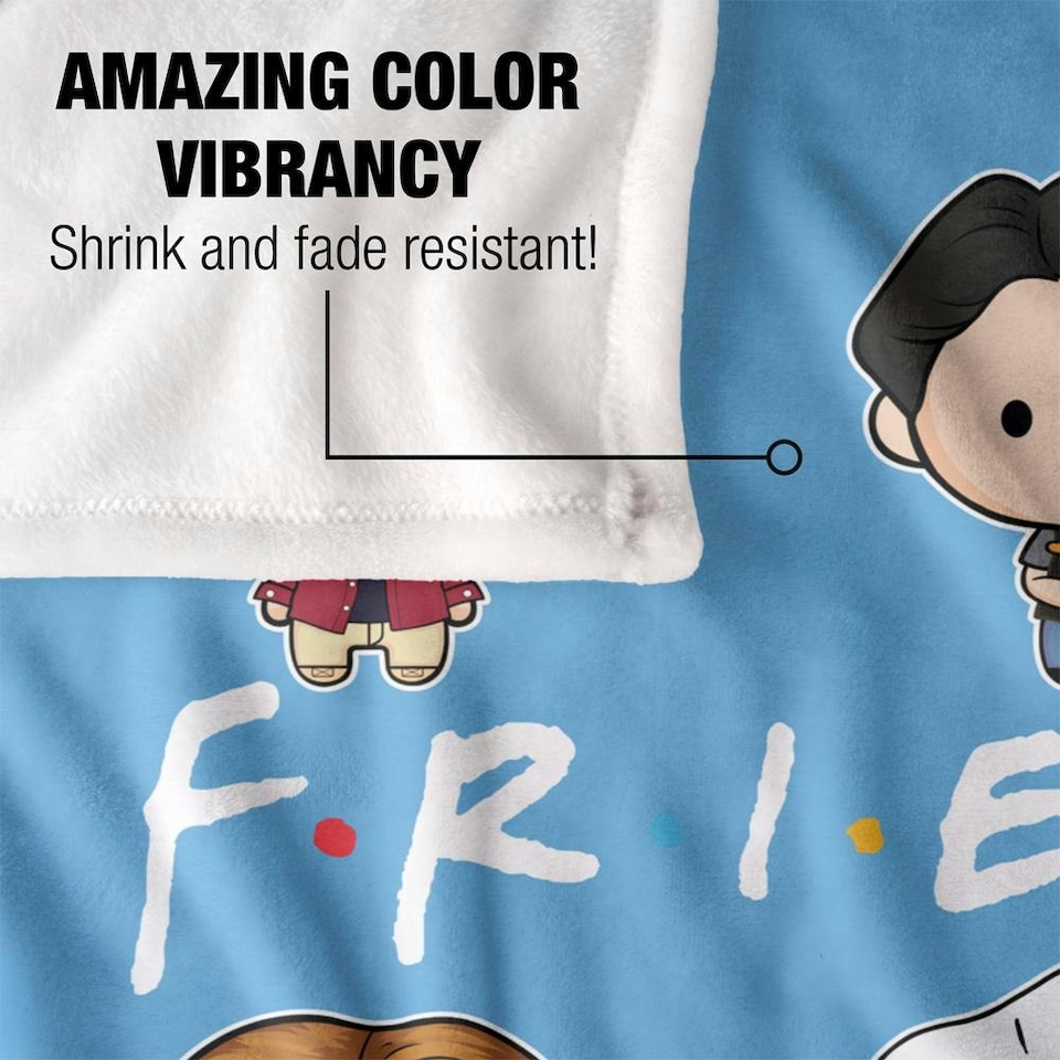 image 1 of Friends Chibi Blanket - Multicoloured - One Size