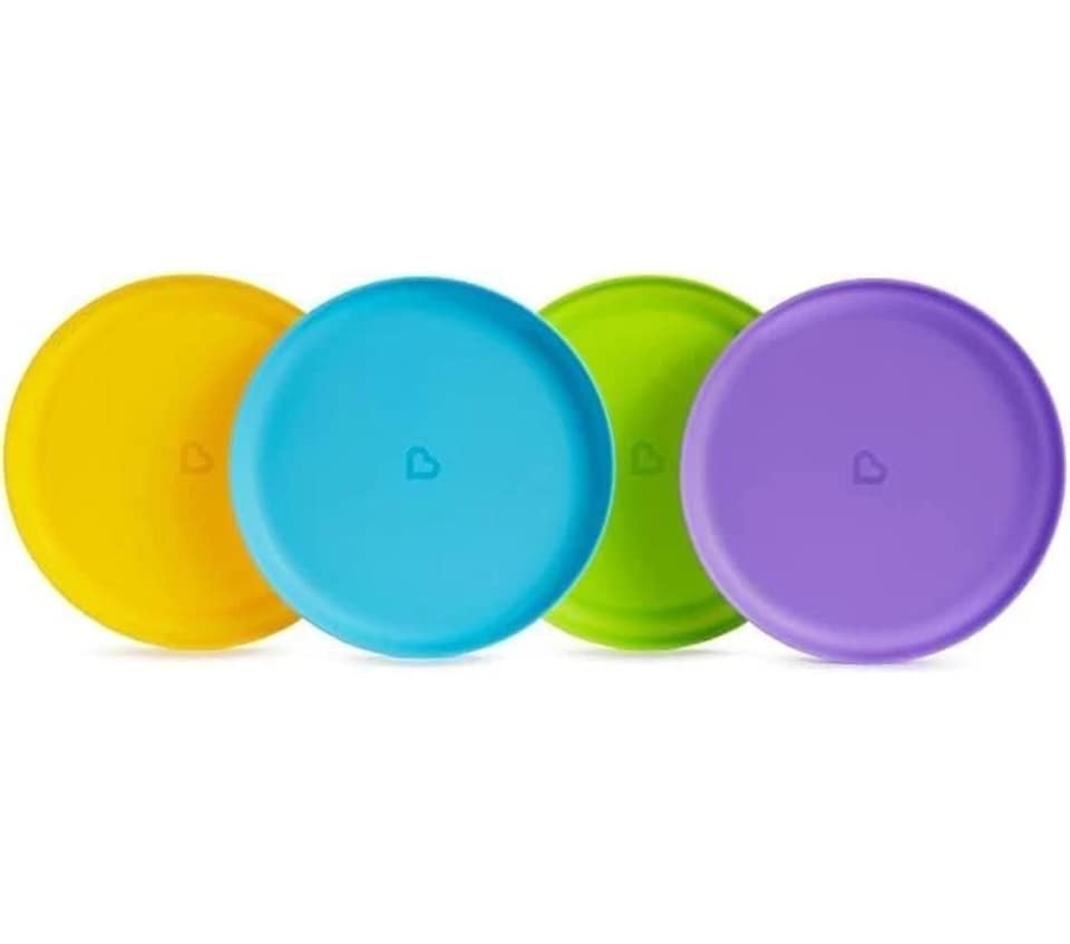image 1 of Munchkin Kids Toddler Plates Set BPA Free Microwave Dishwasher Safe 4 Pieces