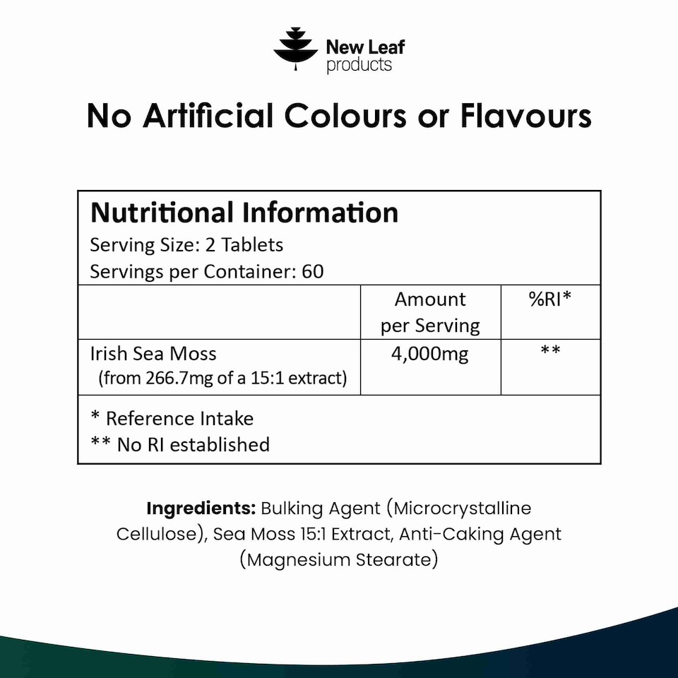 image 1 of Sea Moss Tablets Extract 120 High Strength 4000mg