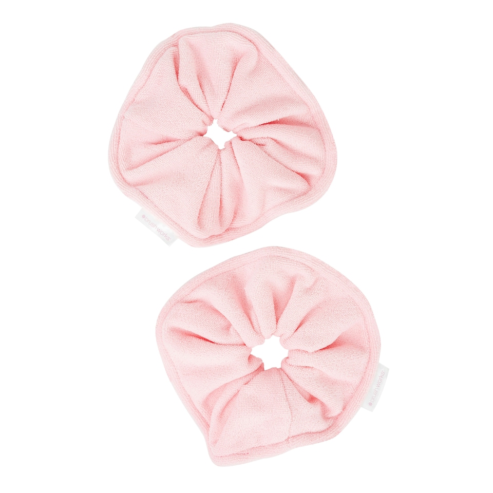 image 1 of Brushworks Microfibre Hair Scrunchies (Pack of 2)