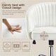 image 4 of Yaheetech Faux Leather Office Chair Adjustable Seat Height N/A | Cream