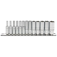 1/4"13Pc Met. Deep Socket Rail - 16490