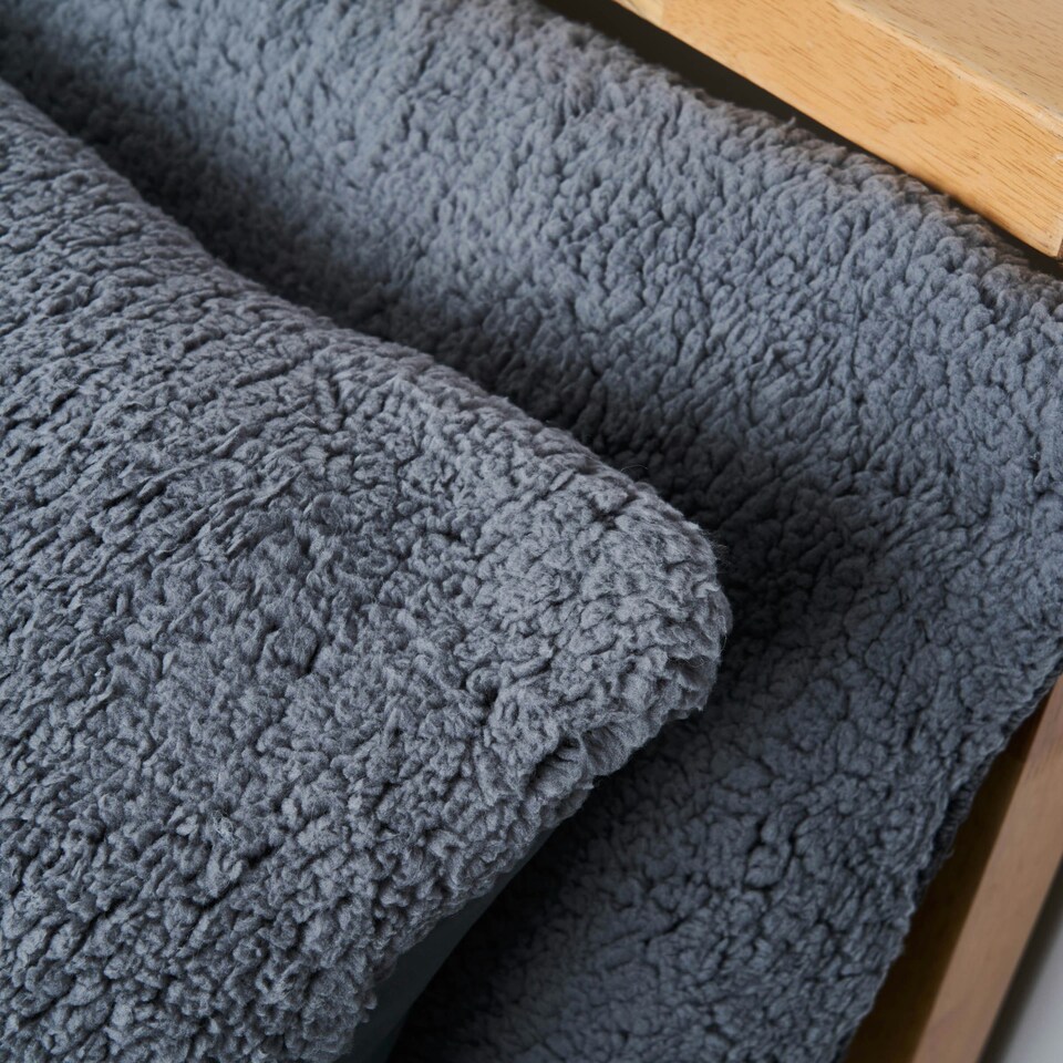 image 1 of BHS Teddy Bear Pillow, Grey
