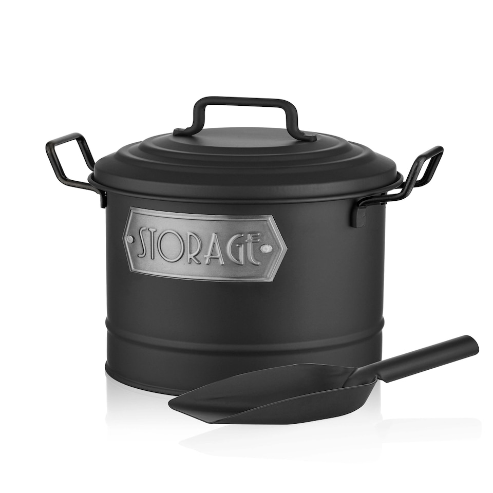 image 1 of Black Kitchen Storage Bin