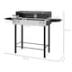 image 7 of Outsunny Charcoal Spit Roasting Machine w/ 3-Tier Grill Grate & Foldable Shelves