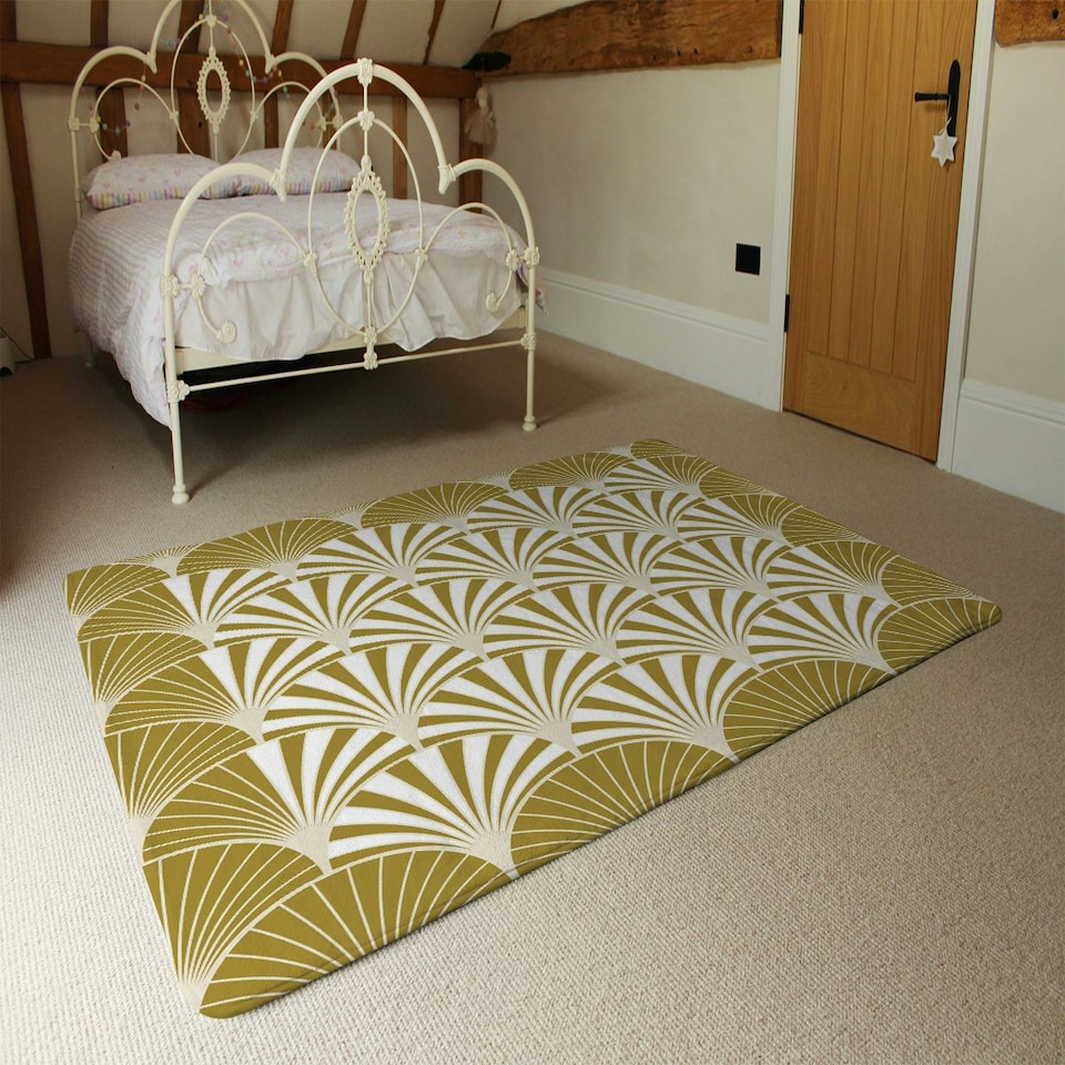 image 1 of Golden Semi Circles (Rug) Gold | XL: 160x230cm