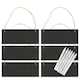 image 1 of Nicola Spring Rectangle Slate Memo Boards with Rope & Chalk Pencils - 25cm x 10cm - Black - Pack of 6