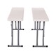image 9 of Oypla 2x 3ft 95cm Folding Heavy Duty Outdoor 2 Person Trestle Bench Chair White
