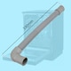 image 3 of SPARES2GO Internal Hose Inner Drain Pipe for Kenwood KDW60 KID60 Dishwasher 21mm Inner Diameter