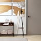 image 2 of HOMCOM Freestanding Metal Coat Rack Stand 9 Hooks Clothes Tree with 1 Shelf Hat Display Hall Tree Hanger Bag Umbrella Hanging Organiser Brown
