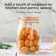 image 4 of 1L Pack of 3 Canisters Glass Storage Jars with Airtight Silicone Seal Metal Clip Top Lids